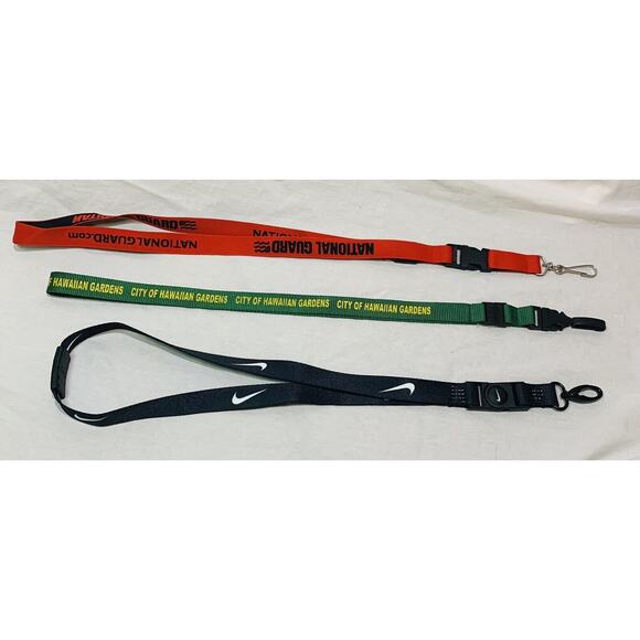 Lanyards For Keys Nike Lot of 3 National Guard City of Hawaiian Gardens Badge ID - Picture 7 of 7